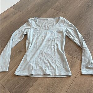 Icebreaker Wool Long Sleeve Shirt Light Blue Womens Size Extra Small